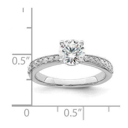 14K Weißgold True Origin 1/3 Karat Im Labor Gezüchtet Diamant Vs D E F Halbfassung Rund Verlobungsring