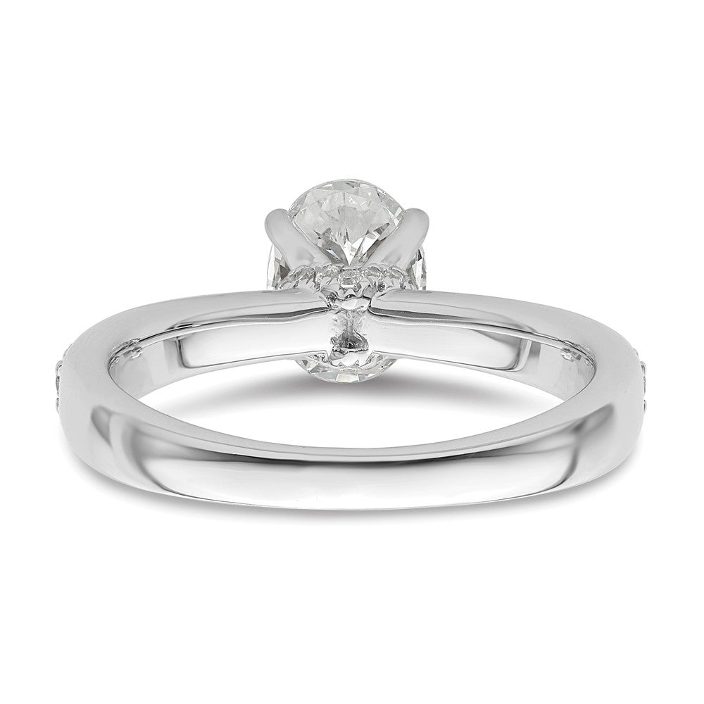 14K Weißgold True Origin 1/4 Karat Im Labor Gezüchtet Diamant Vs D E F Halbfassung Oval Verlobungsring