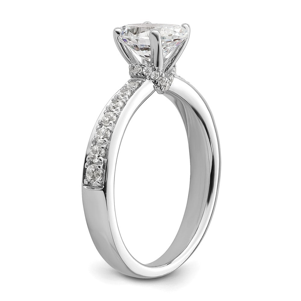 14K Weißgold True Origin 1/4 Karat Im Labor Gezüchtet Diamant Vs D E F Halbfassung Oval Verlobungsring