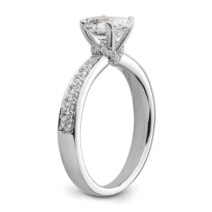 14K Weißgold True Origin 1/4 Karat Im Labor Gezüchtet Diamant Vs D E F Halbfassung Oval Verlobungsring