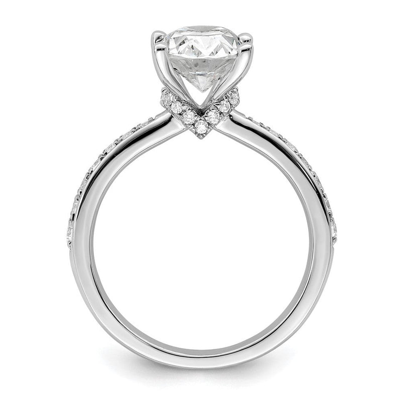 True Origin 14K Weißgold 1/3 Karat Im Labor Gezüchtet Diamant Vs+ F+ Halbfassung Oval Verlobungsring