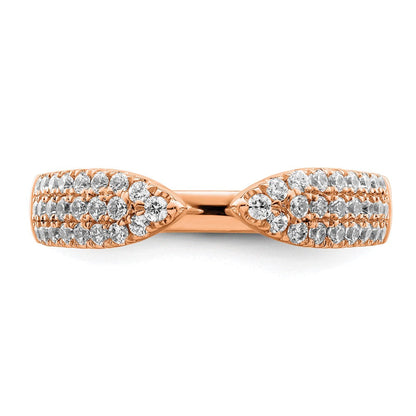 14K Roségold True Origin 1/2 Karat Im Labor Gezüchtet Diamant Vs D E F Fantasie Ring