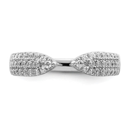 True Origin 14K Weißgold 1/2 Karat Im Labor Gezüchtet Diamant Vs+ F+ Komplett Ehering Ring