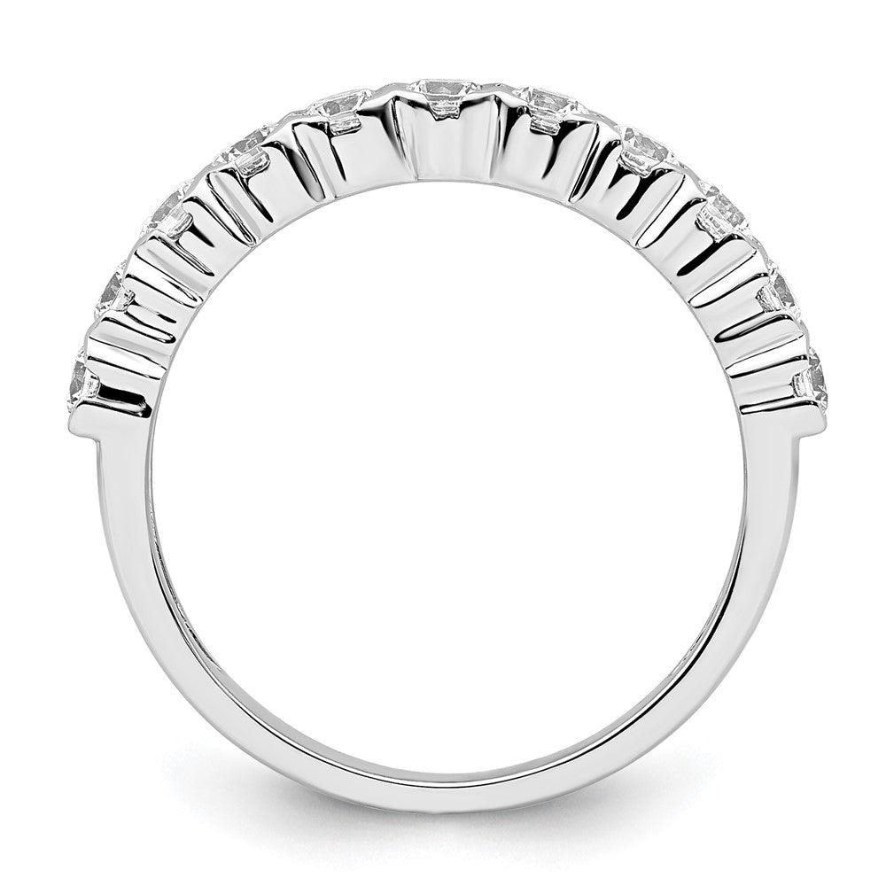 14K Weißgold Ring mit 0,75 ct. im Labor gezüchteten Diamanten VS/SI+ G+, Elf-Steine-Fashion-Ring