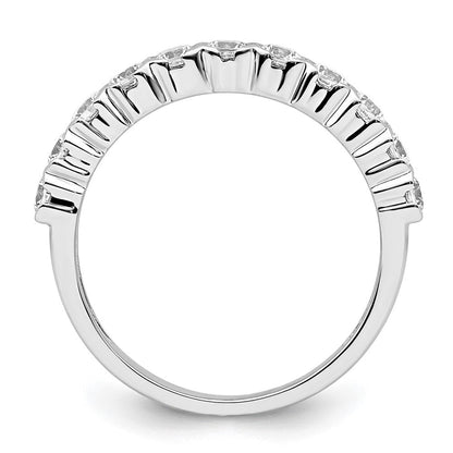 14K Weißgold Ring mit 0,75 ct. im Labor gezüchteten Diamanten VS/SI+ G+, Elf-Steine-Fashion-Ring