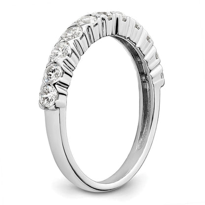 14K Weißgold Ring mit 0,75 ct. im Labor gezüchteten Diamanten VS/SI+ G+, Elf-Steine-Fashion-Ring