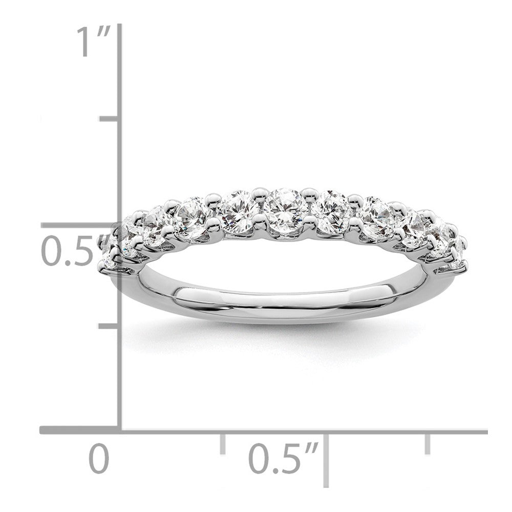 14K Weißgold Ring mit 0,75 ct. im Labor gezüchteten Diamanten VS/SI+ G+, Elf-Steine-Fashion-Ring