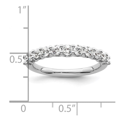 14K Weißgold Ring mit 0,75 ct. im Labor gezüchteten Diamanten VS/SI+ G+, Elf-Steine-Fashion-Ring