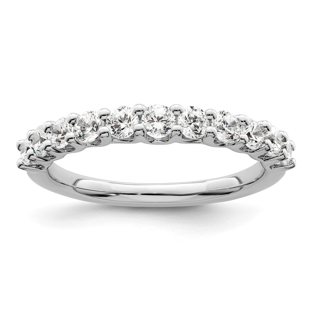 14K Weißgold Ring mit 0,75 ct. im Labor gezüchteten Diamanten VS/SI+ G+, Elf-Steine-Fashion-Ring