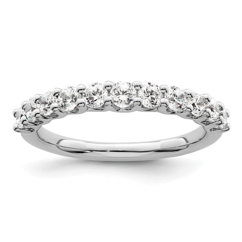 14K Weißgold Ring mit 0,75 ct. im Labor gezüchteten Diamanten VS/SI+ G+, Elf-Steine-Fashion-Ring