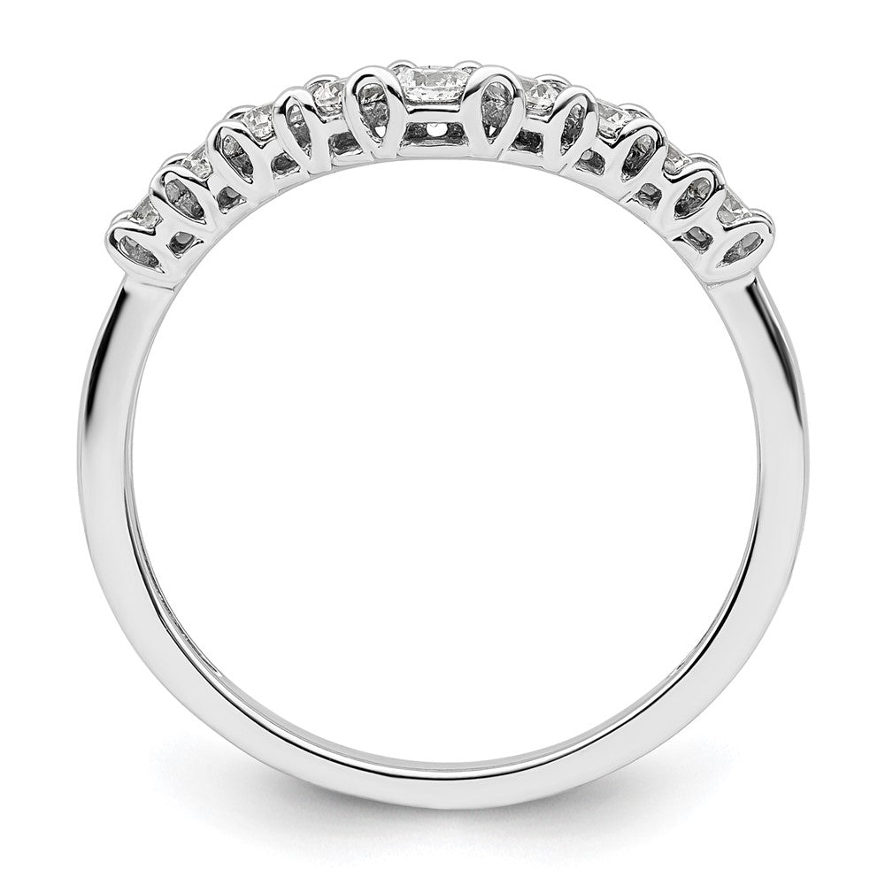 14K Weißgold Ring mit 0,375 ct. Labordiamanten VS/SI+ G+, komplett besetzt, konkav geformt