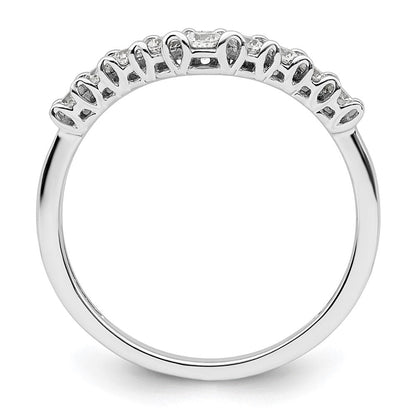 14K Weißgold Ring mit 0,375 ct. Labordiamanten VS/SI+ G+, komplett besetzt, konkav geformt