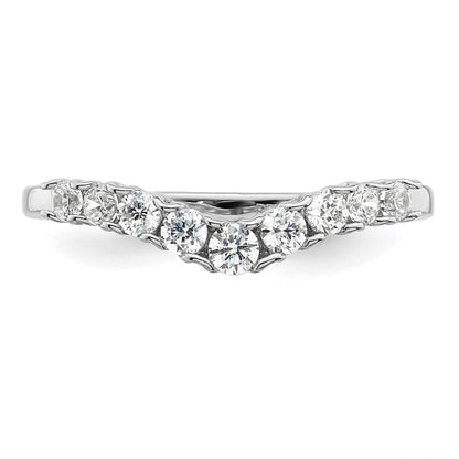 14K Weißgold Ring mit 0,375 ct. Labordiamanten VS/SI+ G+, komplett besetzt, konkav geformt