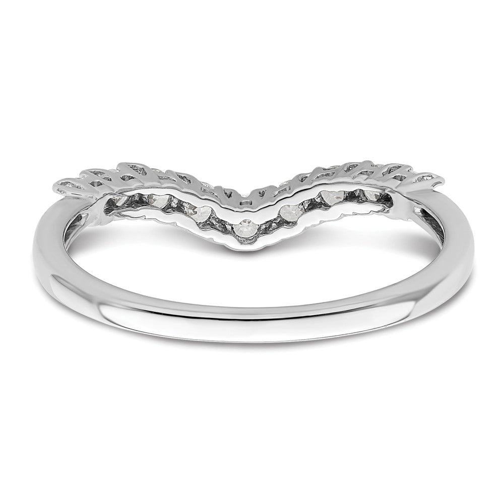 14K Weißgold Ring mit 0,375 ct. Labordiamanten VS/SI+ G+, komplett besetzt, konkav geformt