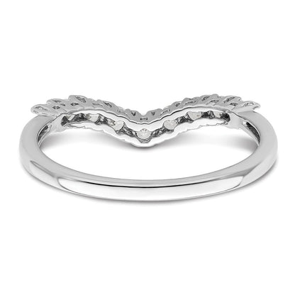14K Weißgold Ring mit 0,375 ct. Labordiamanten VS/SI+ G+, komplett besetzt, konkav geformt