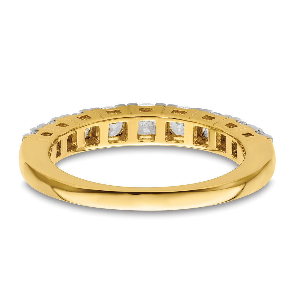14K Gelbgold Ring mit 1 ct. im Labor gezüchteten Diamanten VS/SI+ G+, Neun-Stein-Fashion-Ring