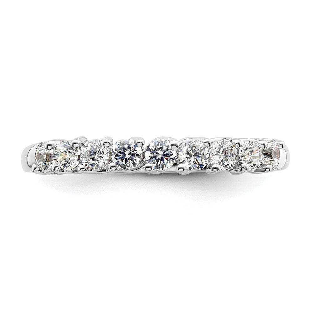 14K Weißgold Ring mit 0,5 ct. im Labor gezüchteten Diamanten VS/SI+ G+, Neun-Stein-Fashion-Ring