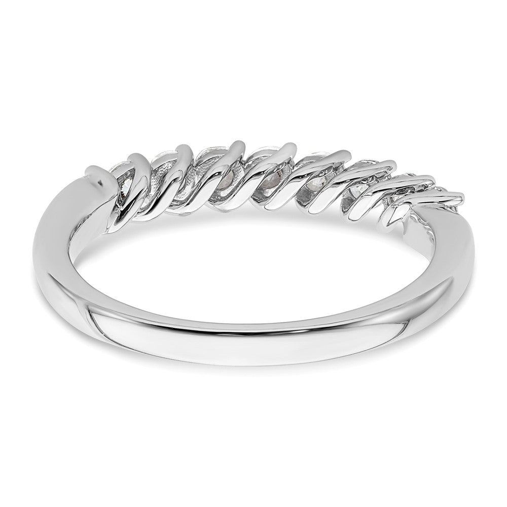 14K Weißgold Ring mit 0,5 ct. im Labor gezüchteten Diamanten VS/SI+ G+, Neun-Stein-Fashion-Ring