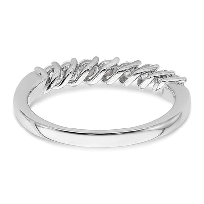 14K Weißgold Ring mit 0,5 ct. im Labor gezüchteten Diamanten VS/SI+ G+, Neun-Stein-Fashion-Ring