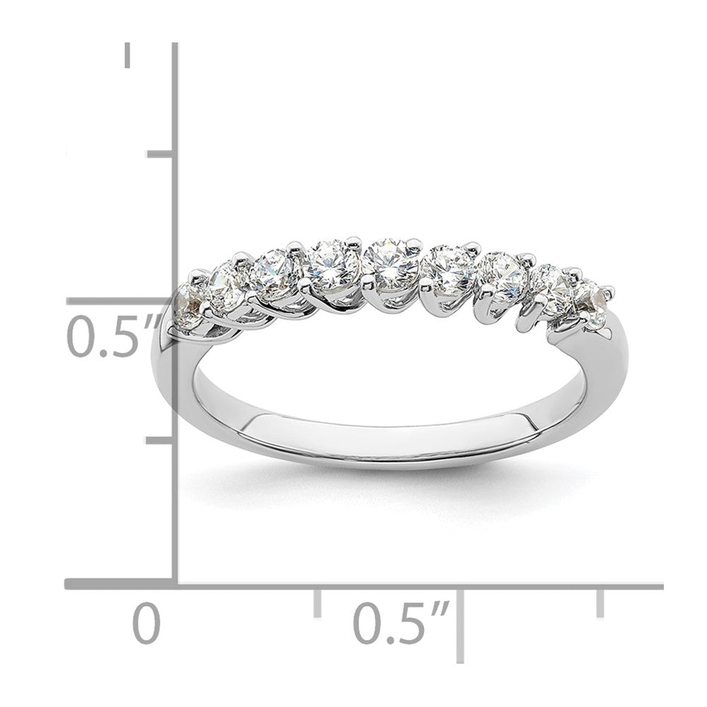 14K Weißgold Ring mit 0,5 ct. im Labor gezüchteten Diamanten VS/SI+ G+, Neun-Stein-Fashion-Ring