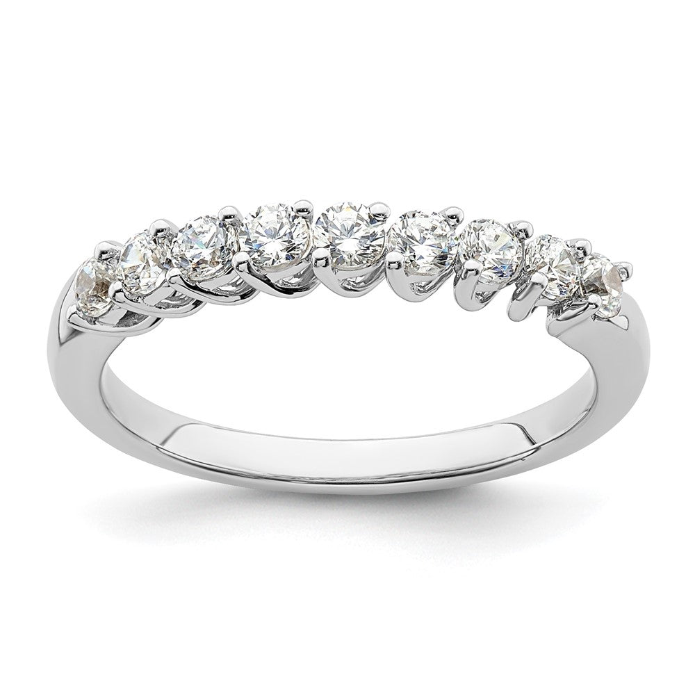 14K Weißgold Ring mit 0,5 ct. im Labor gezüchteten Diamanten VS/SI+ G+, Neun-Stein-Fashion-Ring