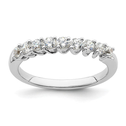 14K Weißgold Ring mit 0,5 ct. im Labor gezüchteten Diamanten VS/SI+ G+, Neun-Stein-Fashion-Ring