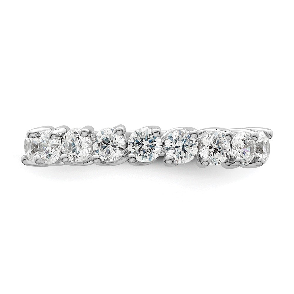 14K Weißgold Fashion-Ring mit 1 ct. Laborgezüchteten Diamanten VS/SI+ G+, neun Steine