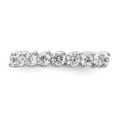 14K Weißgold Fashion-Ring mit 1 ct. Laborgezüchteten Diamanten VS/SI+ G+, neun Steine
