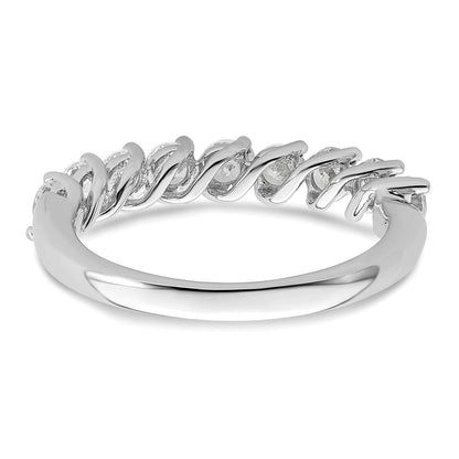14K Weißgold Fashion-Ring mit 1 ct. Laborgezüchteten Diamanten VS/SI+ G+, neun Steine