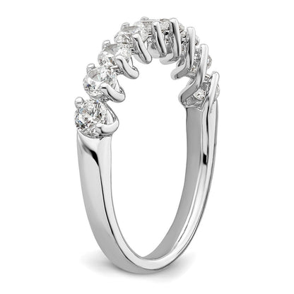 14K Weißgold Fashion-Ring mit 1 ct. Laborgezüchteten Diamanten VS/SI+ G+, neun Steine
