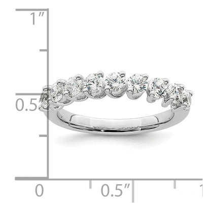 14K Weißgold Fashion-Ring mit 1 ct. Laborgezüchteten Diamanten VS/SI+ G+, neun Steine