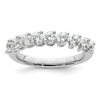 14K Weißgold Fashion-Ring mit 1 ct. Laborgezüchteten Diamanten VS/SI+ G+, neun Steine