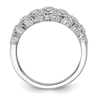 14K Weißgold 3/4 Karat Komplett Diamant Ring