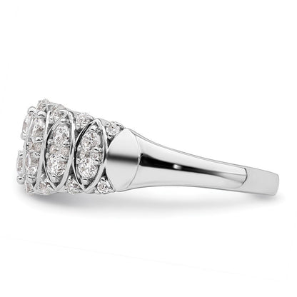 14K Weißgold 3/4 Karat Komplett Diamant Ring