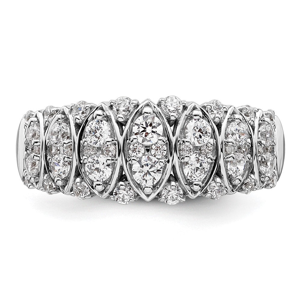 14K Weißgold 3/4 Karat Komplett Diamant Ring