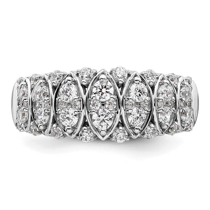 14K Weißgold 3/4 Karat Komplett Diamant Ring