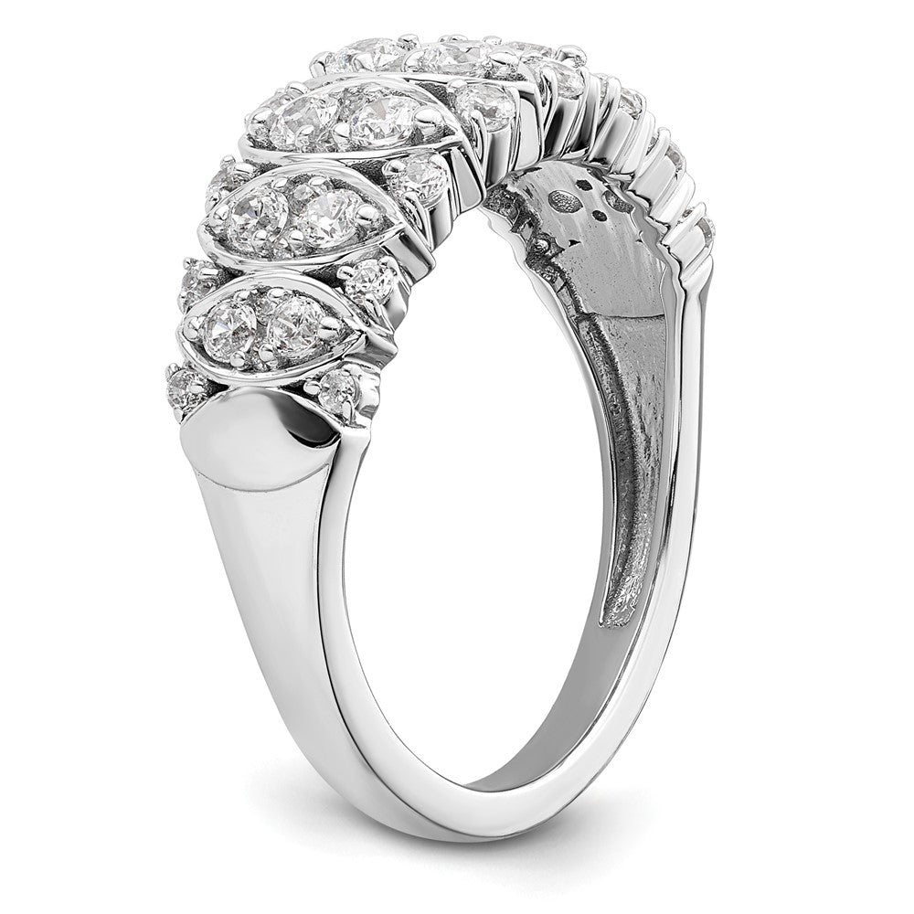 14K Weißgold 3/4 Karat Komplett Diamant Ring