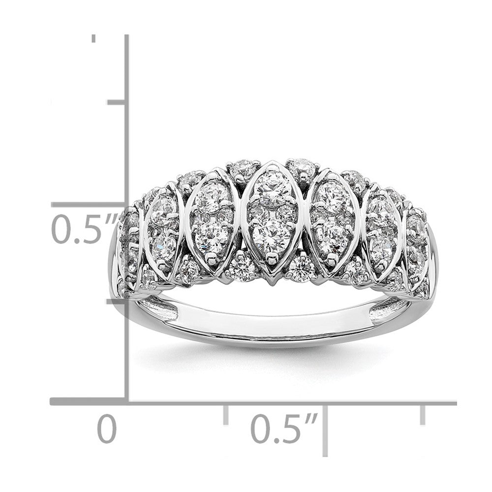 14K Weißgold 3/4 Karat Komplett Diamant Ring