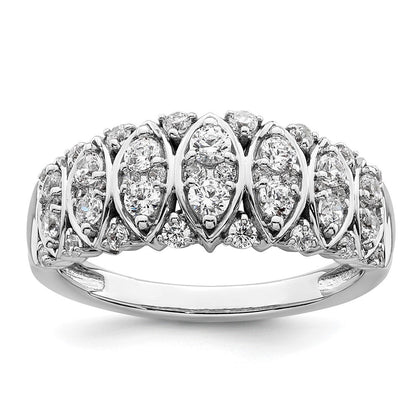 14K Weißgold 3/4 Karat Komplett Diamant Ring
