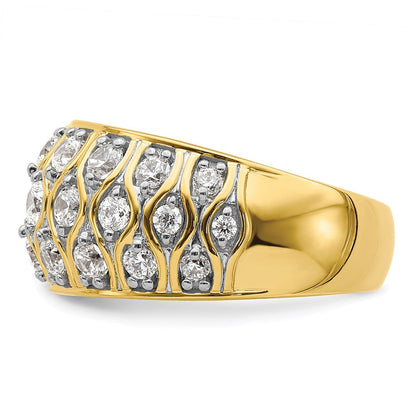 14K Gelbgold Modering mit 1,17 ct. laborgezüchteten Diamanten VS/SI+ G+