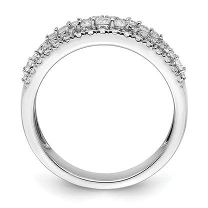 14K Weißgold 7/8 Karat Komplett Diamant Ring