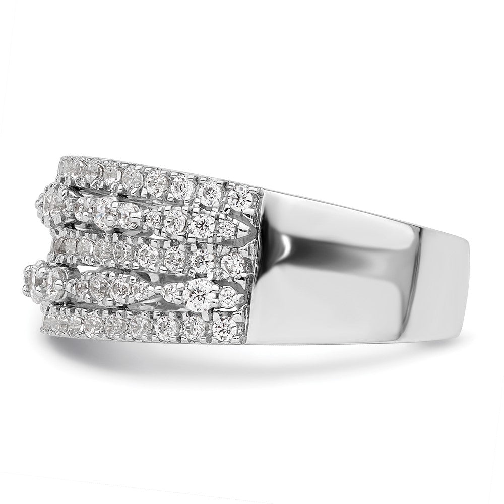 14K Weißgold 7/8 Karat Komplett Diamant Ring