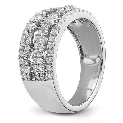 14K Weißgold 7/8 Karat Komplett Diamant Ring