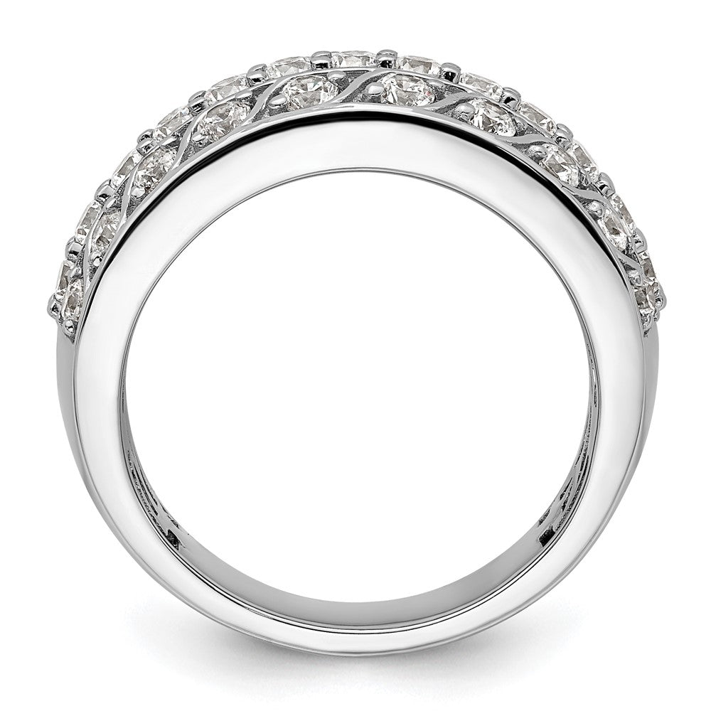 14K Weißgold Ring mit Labor-Diamanten VS/SI+ G+