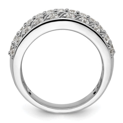 14K Weißgold Ring mit Labor-Diamanten VS/SI+ G+
