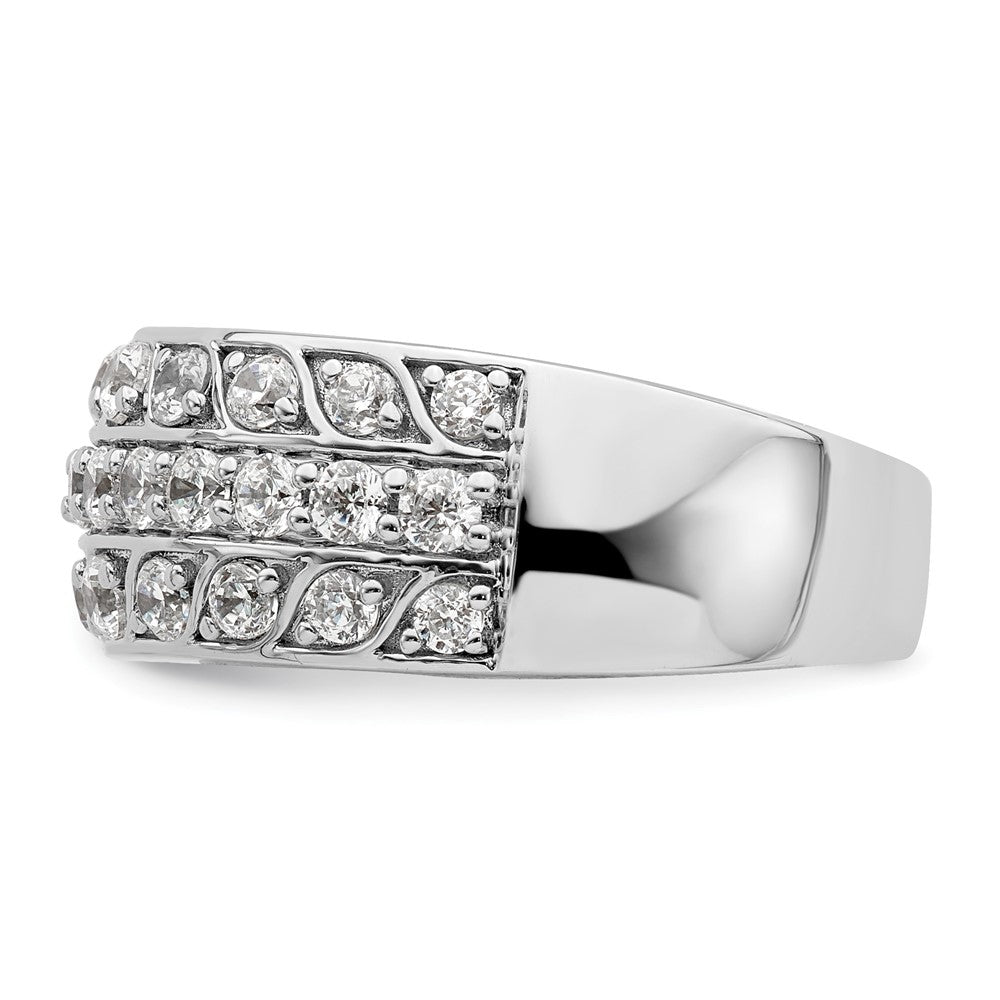 14K Weißgold Ring mit Labor-Diamanten VS/SI+ G+