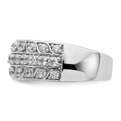 14K Weißgold Ring mit Labor-Diamanten VS/SI+ G+