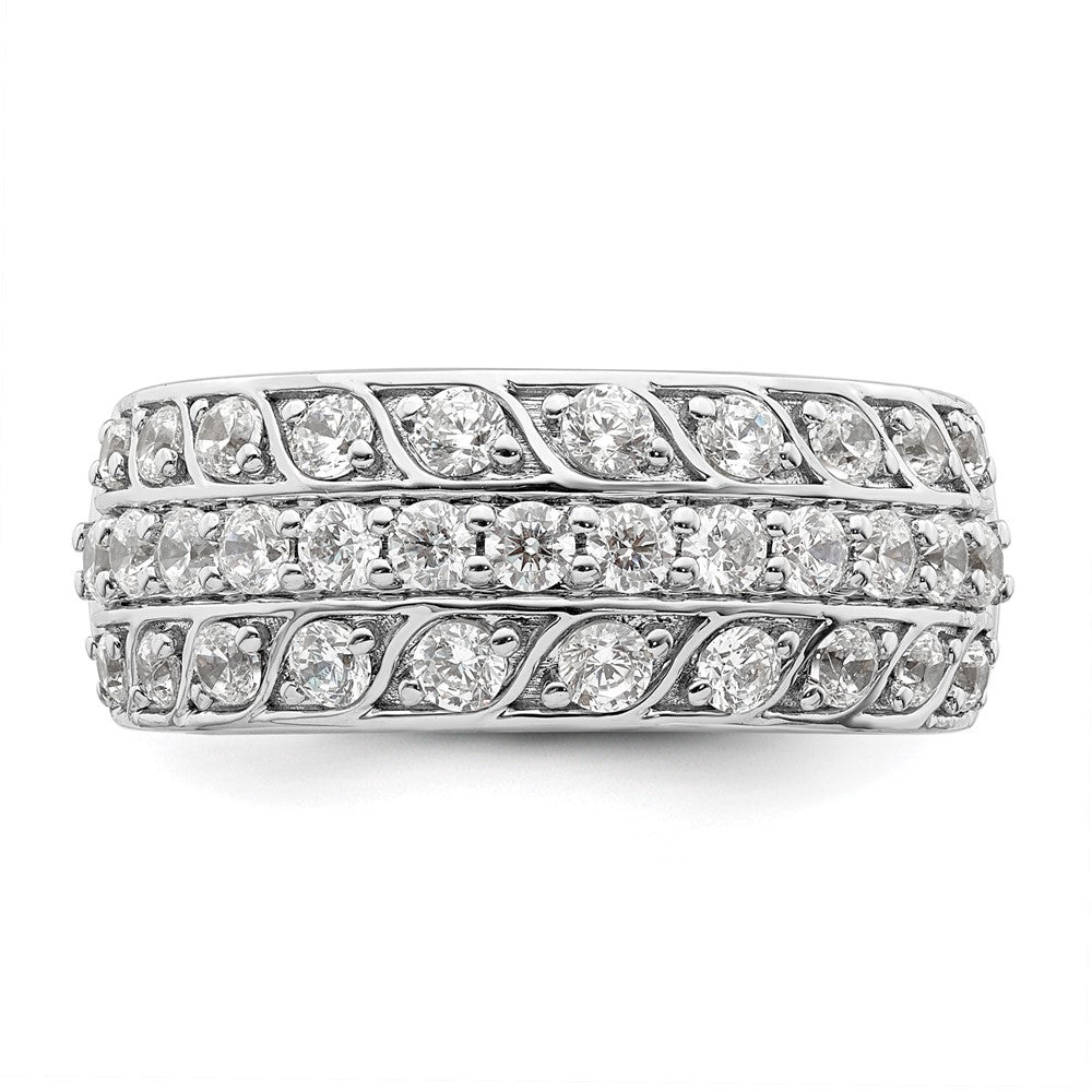 14K Weißgold Ring mit Labor-Diamanten VS/SI+ G+