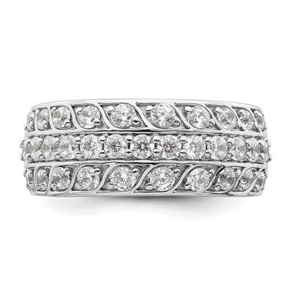 14K Weißgold Ring mit Labor-Diamanten VS/SI+ G+