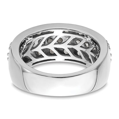 14K Weißgold Ring mit Labor-Diamanten VS/SI+ G+